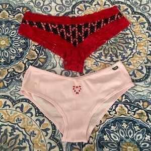 BNWT Victoria’s Secret Pink brand Christmas panties size L